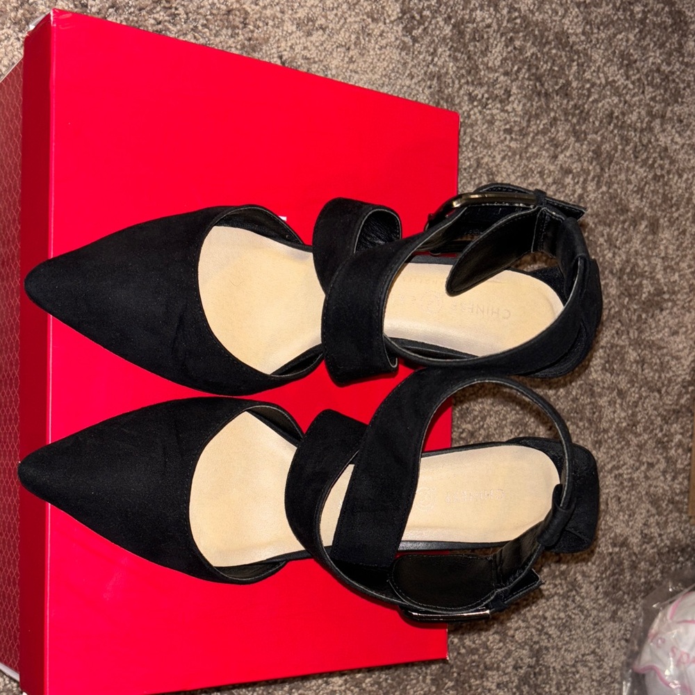 Chinese Laundry Black Strappy Heels